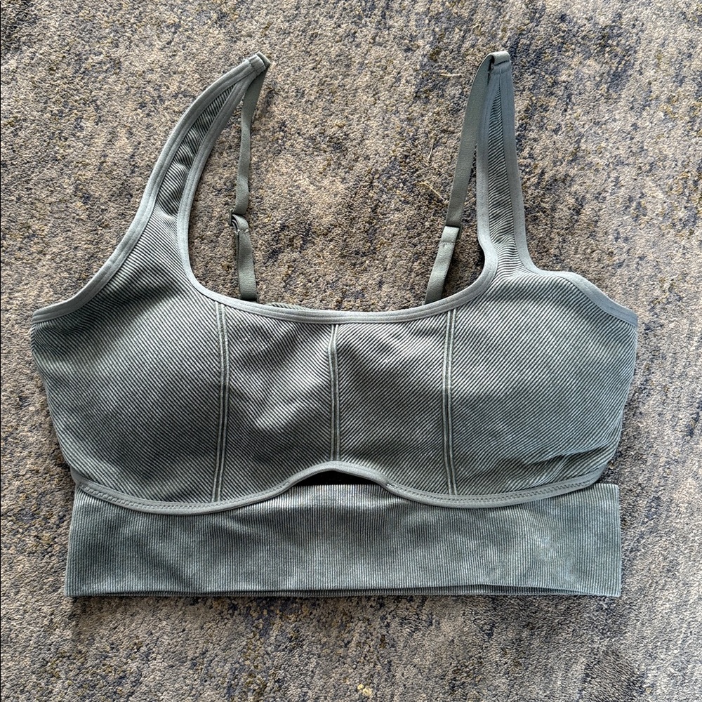 Seamless Olive Green Bra